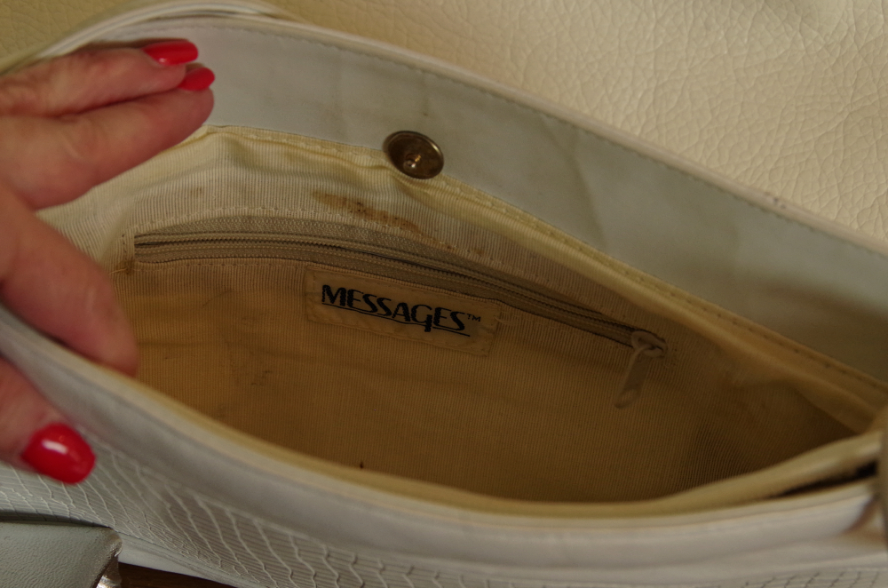 Summer and Evening Handbags in White, Silver, and Gold