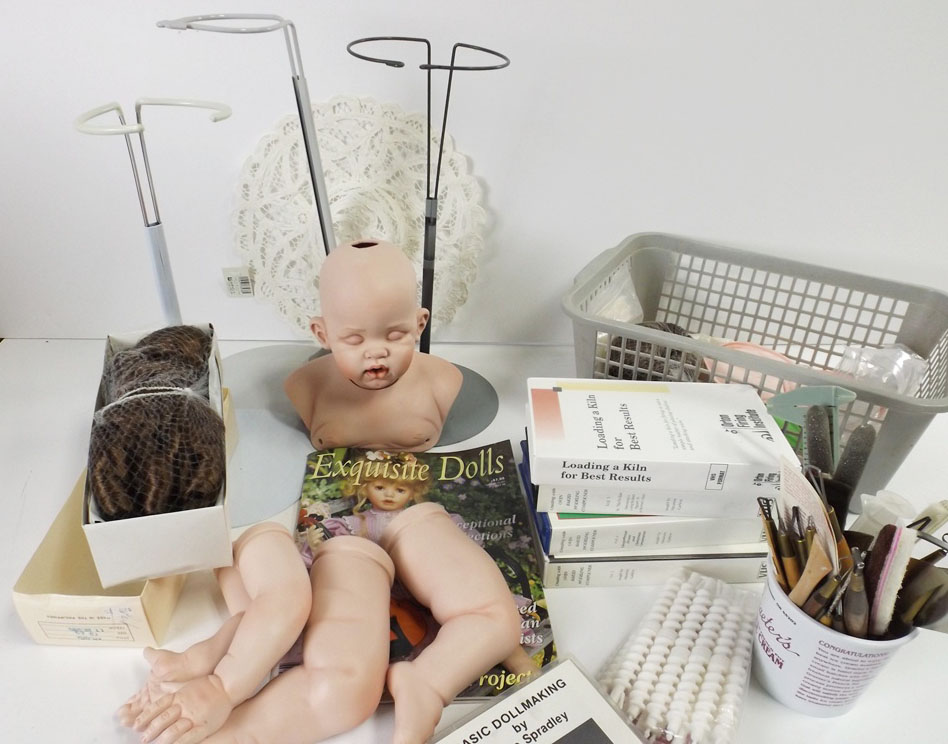 Doll Making Supplies with Porcelain Doll Parts