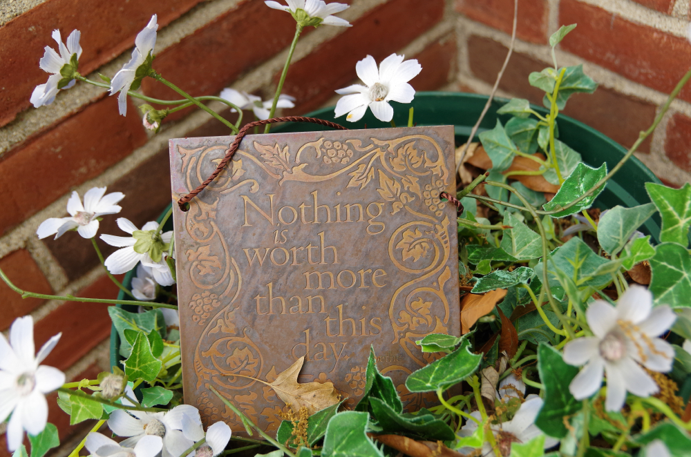 Wooden Patio Bench and Side Table with White Painted Finish
