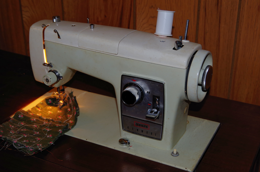 Vintage Sears Kenmore Sewing Machine in Cabinet