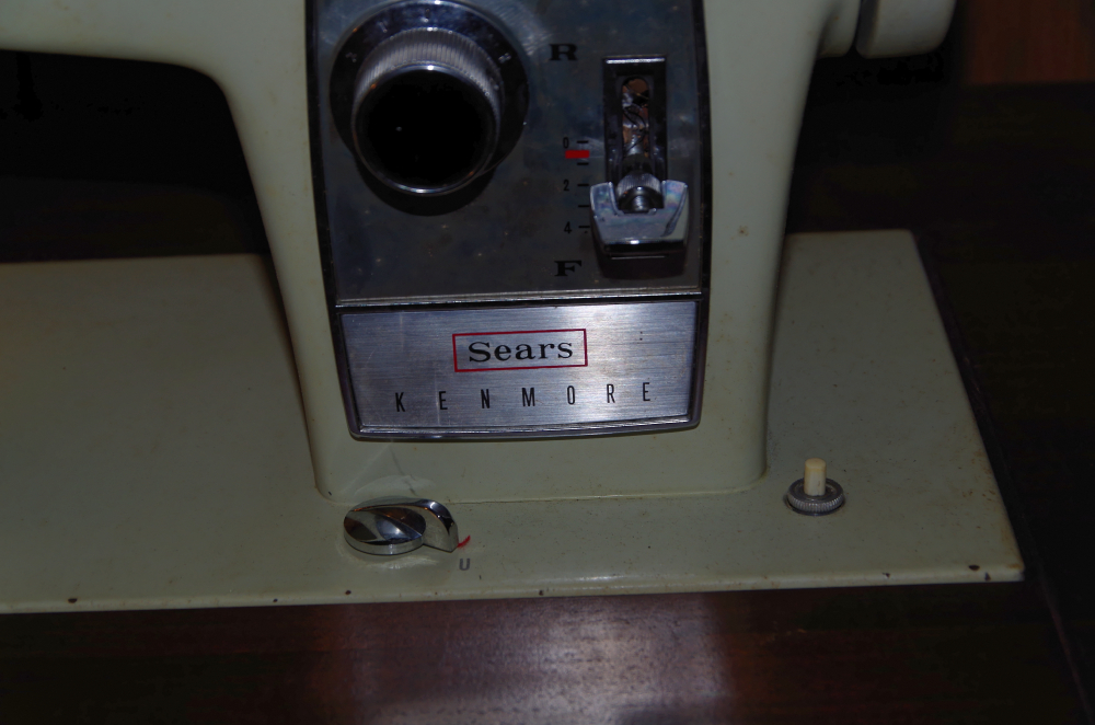 Vintage Sears Kenmore Sewing Machine in Cabinet