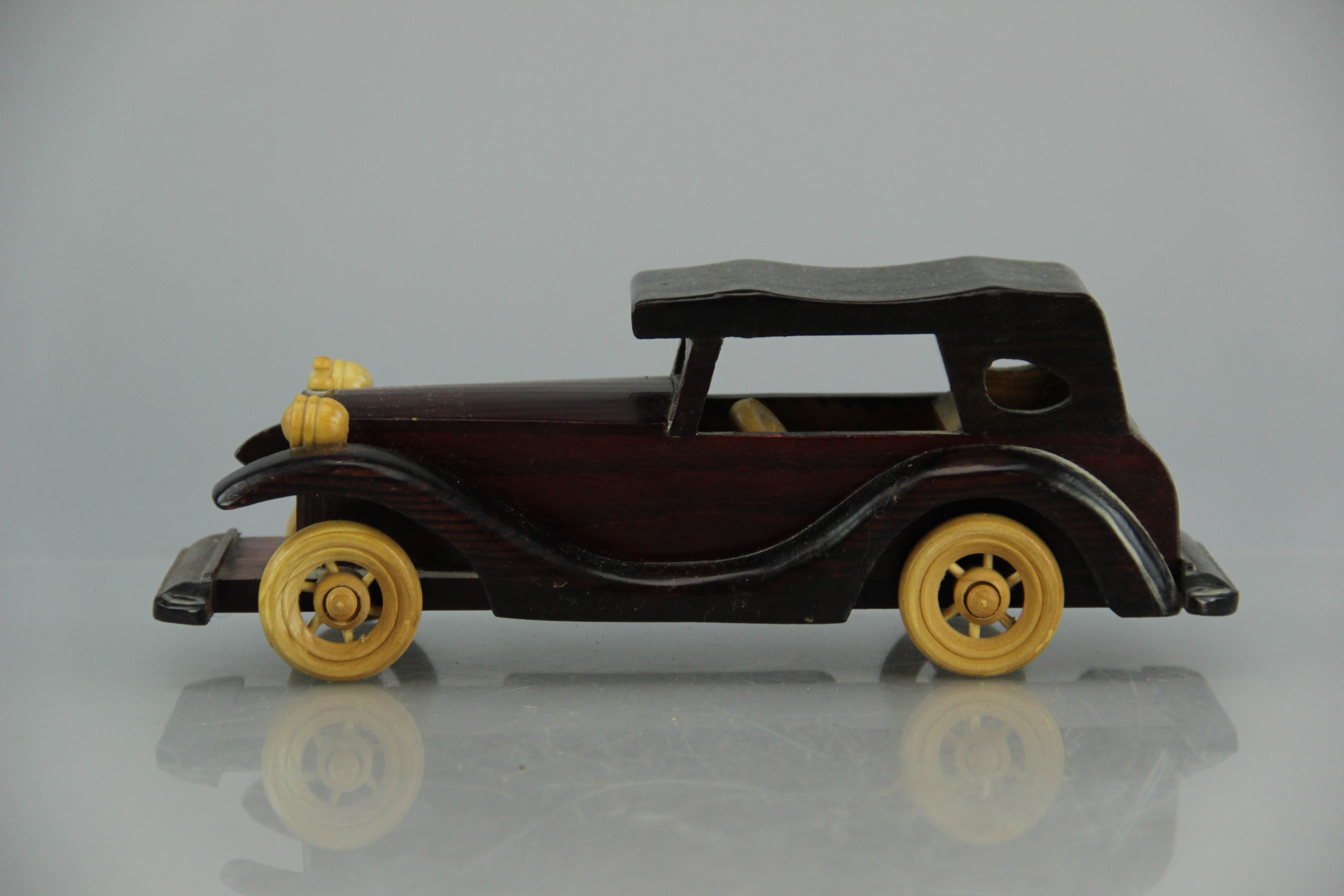 Trio of Vintage Wood Model Cars