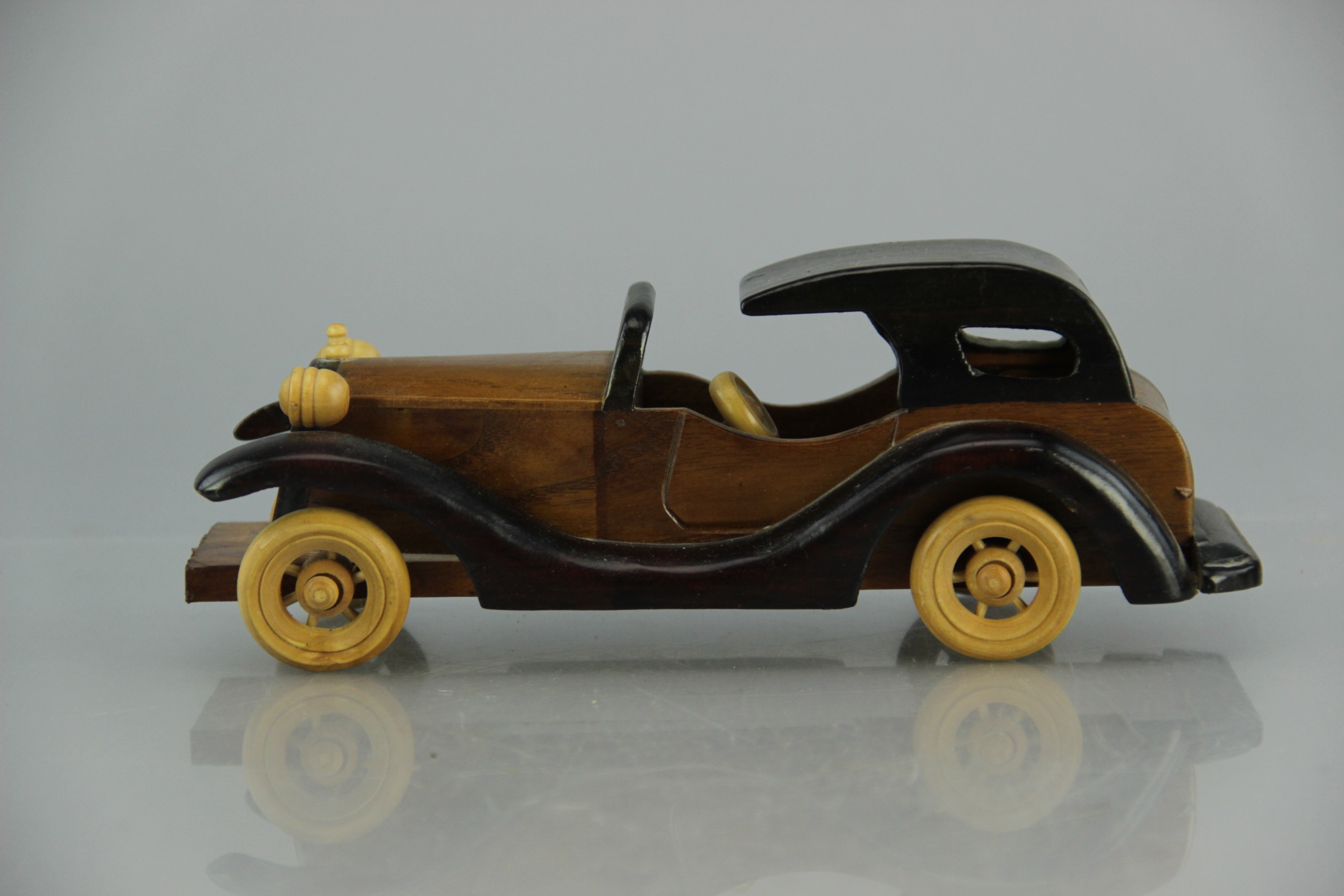 Trio of Vintage Wood Model Cars