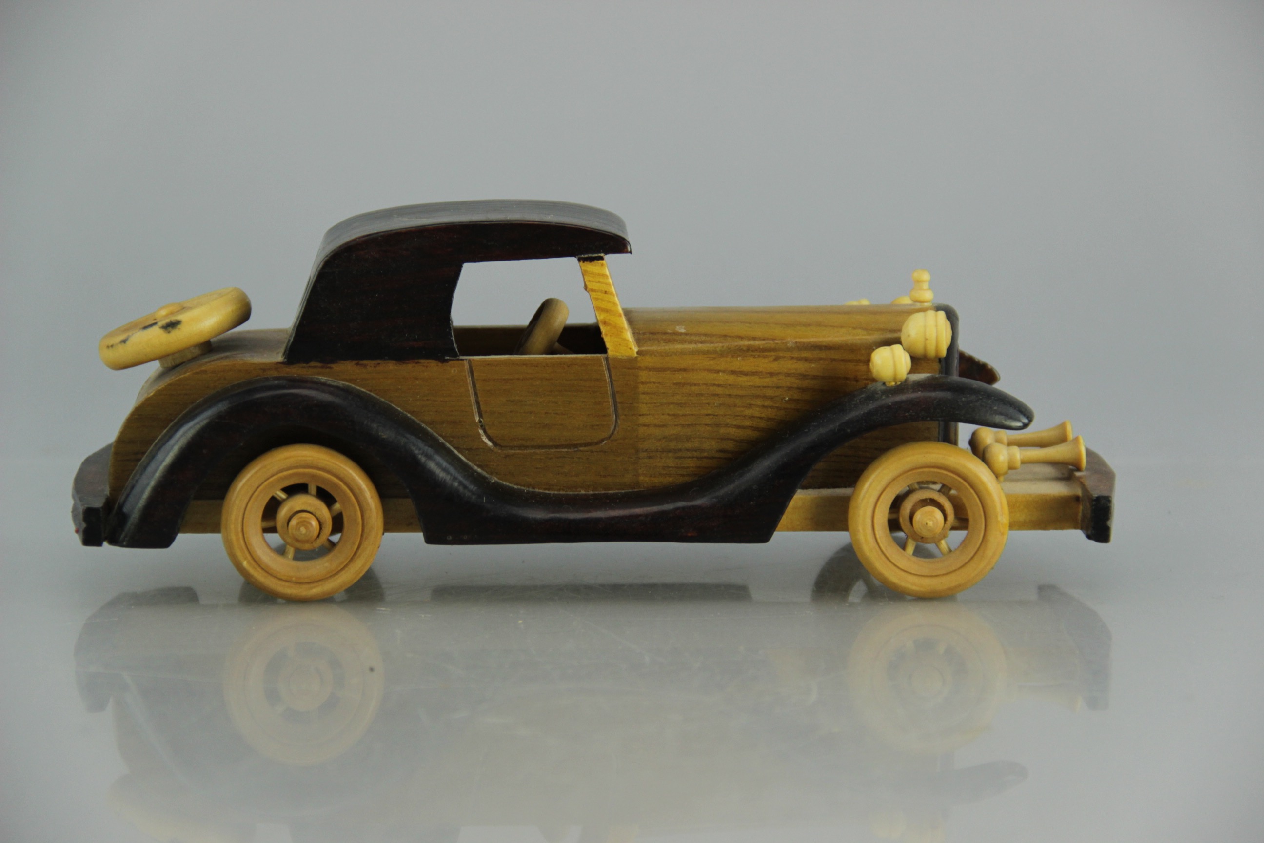 Trio of Vintage Wood Model Cars
