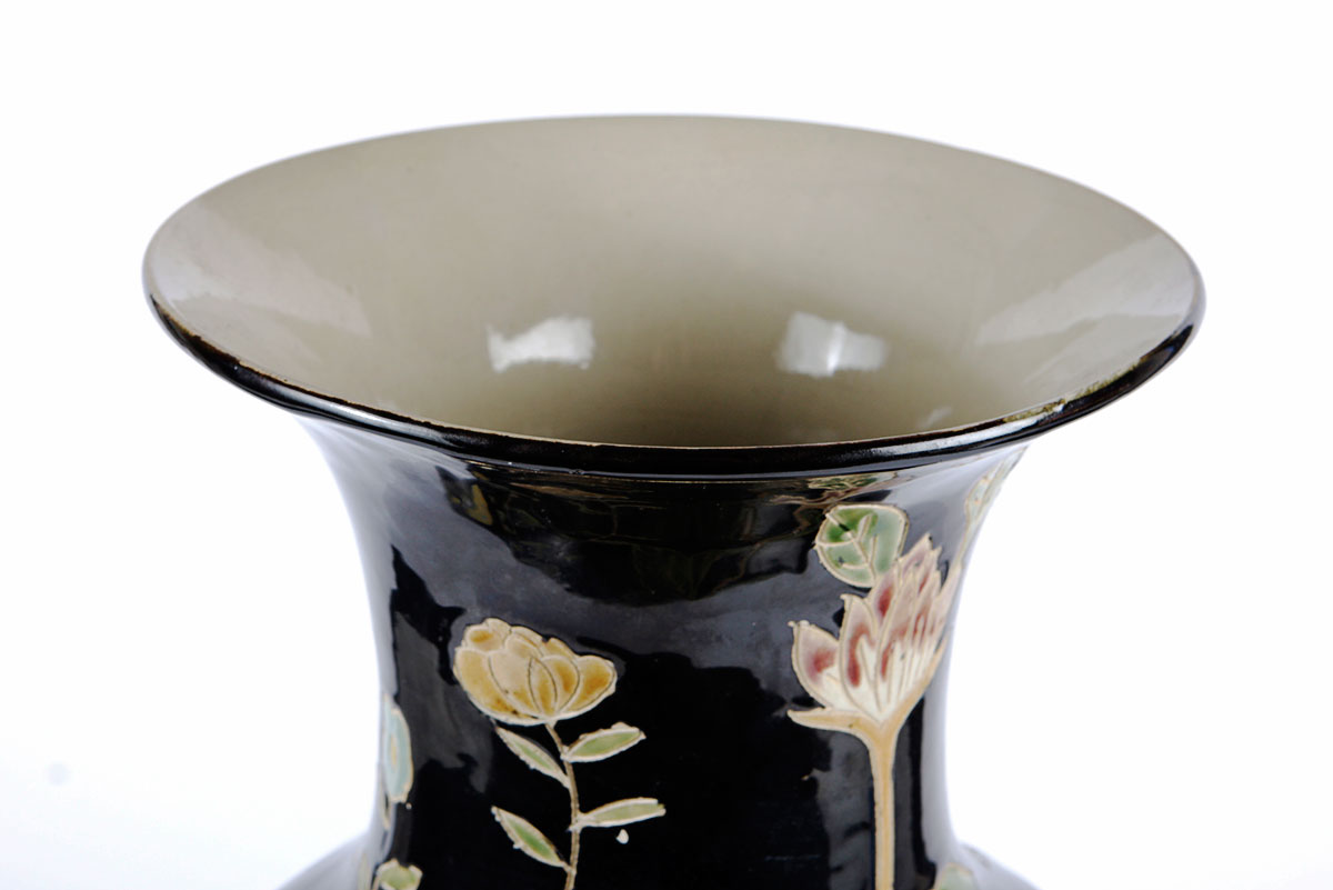Black Floral Vase