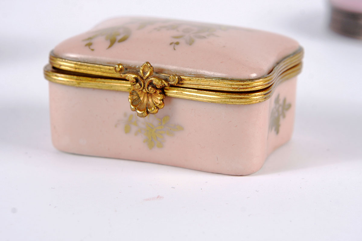 Signed Victorian Era Pill Boxes