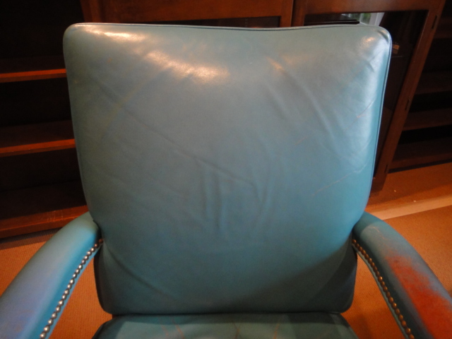 Vintage Gunlocke Co. Leather Office Chair