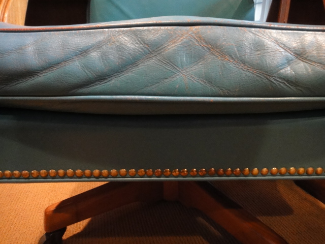 Vintage Gunlocke Co. Leather Office Chair