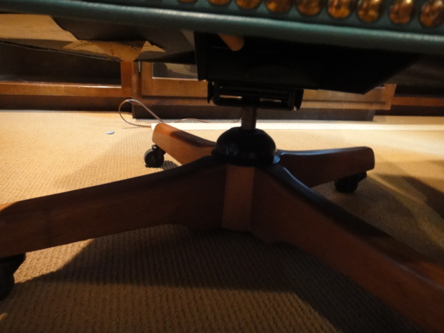 Vintage Gunlocke Co. Leather Office Chair