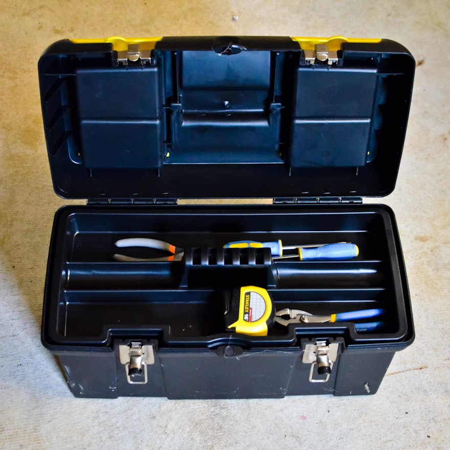 Stanley Toolbox with Assorted Tools