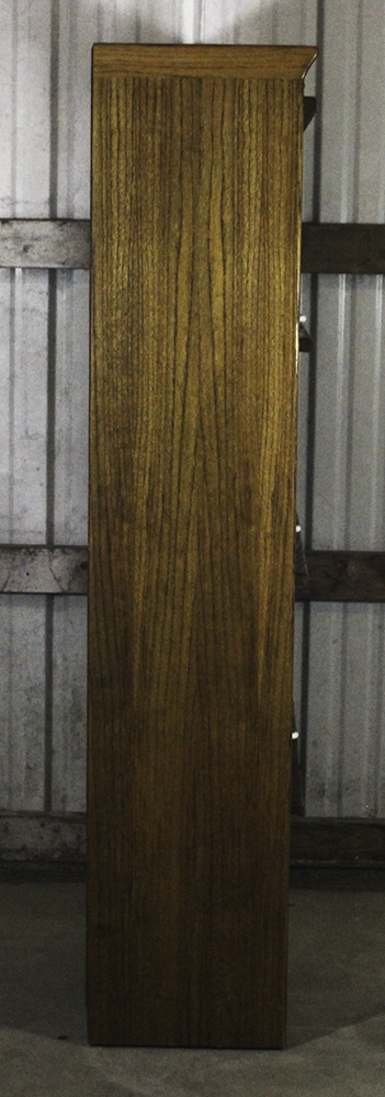 Oak Barrister Bookcase with Leaded Glass