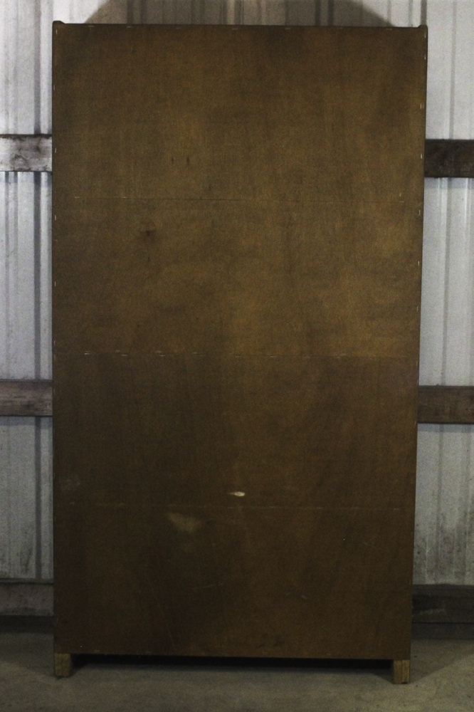 Oak Barrister Bookcase with Leaded Glass