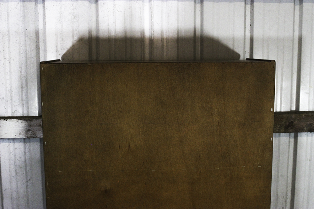 Oak Barrister Bookcase with Leaded Glass