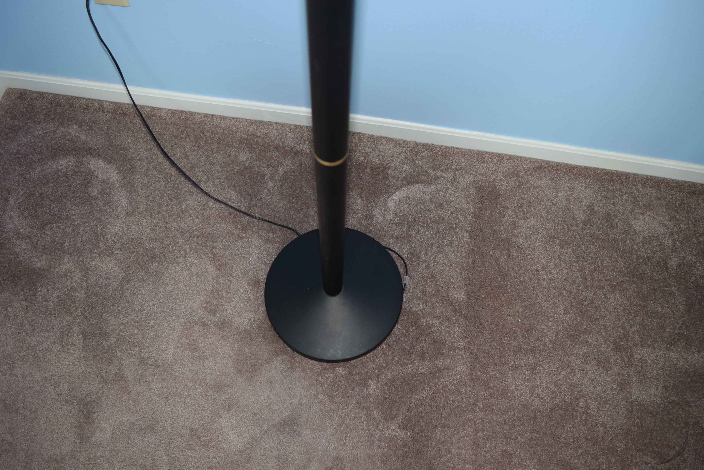 Black Halogen Torchiere Floor Lamp