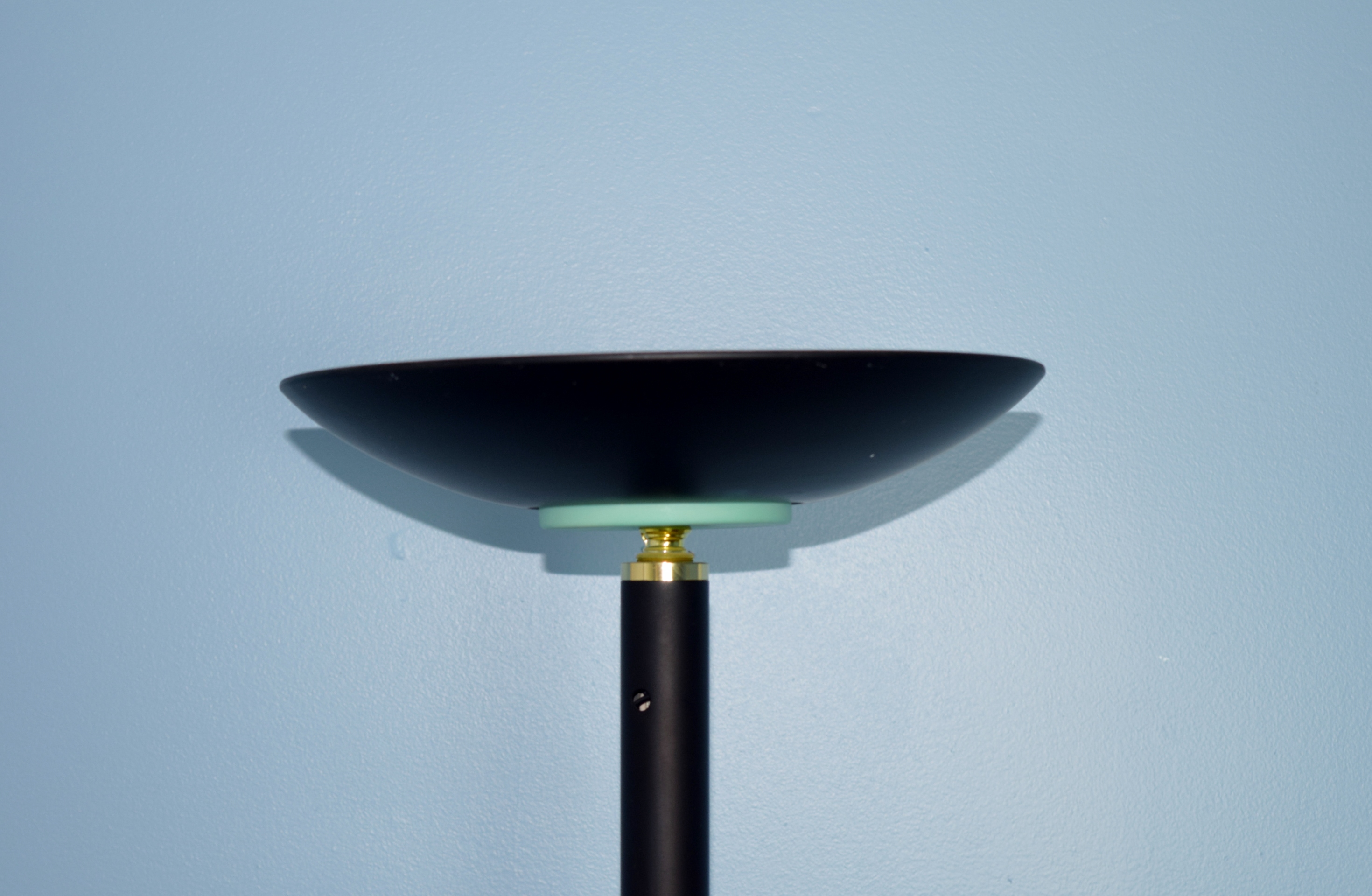 Black Halogen Torchiere Floor Lamp