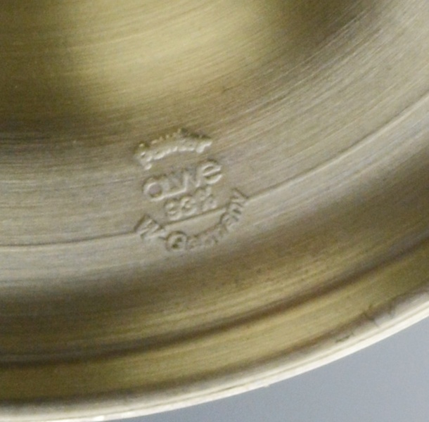 Original Zinn Becker Stuttgart Pewter Plate and Hunting Scene Cup