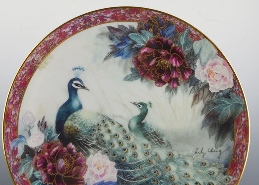 Lily Chang Signed and Numbered Hand-Painted "Tranquility" Plate