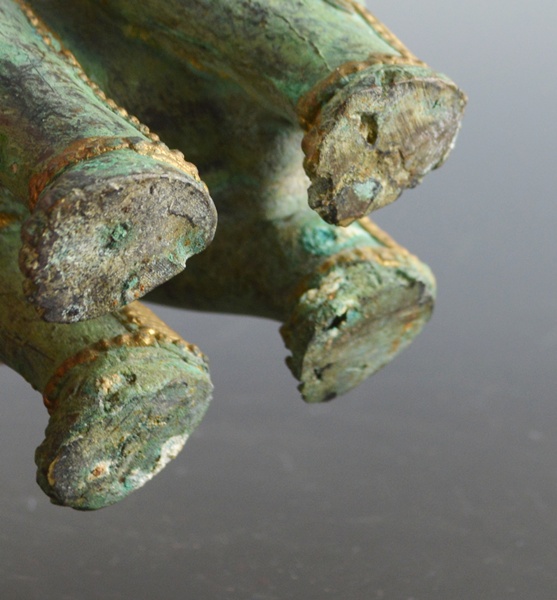 Vintage Thai Bronze-Gilt Foo Dog Sculpture