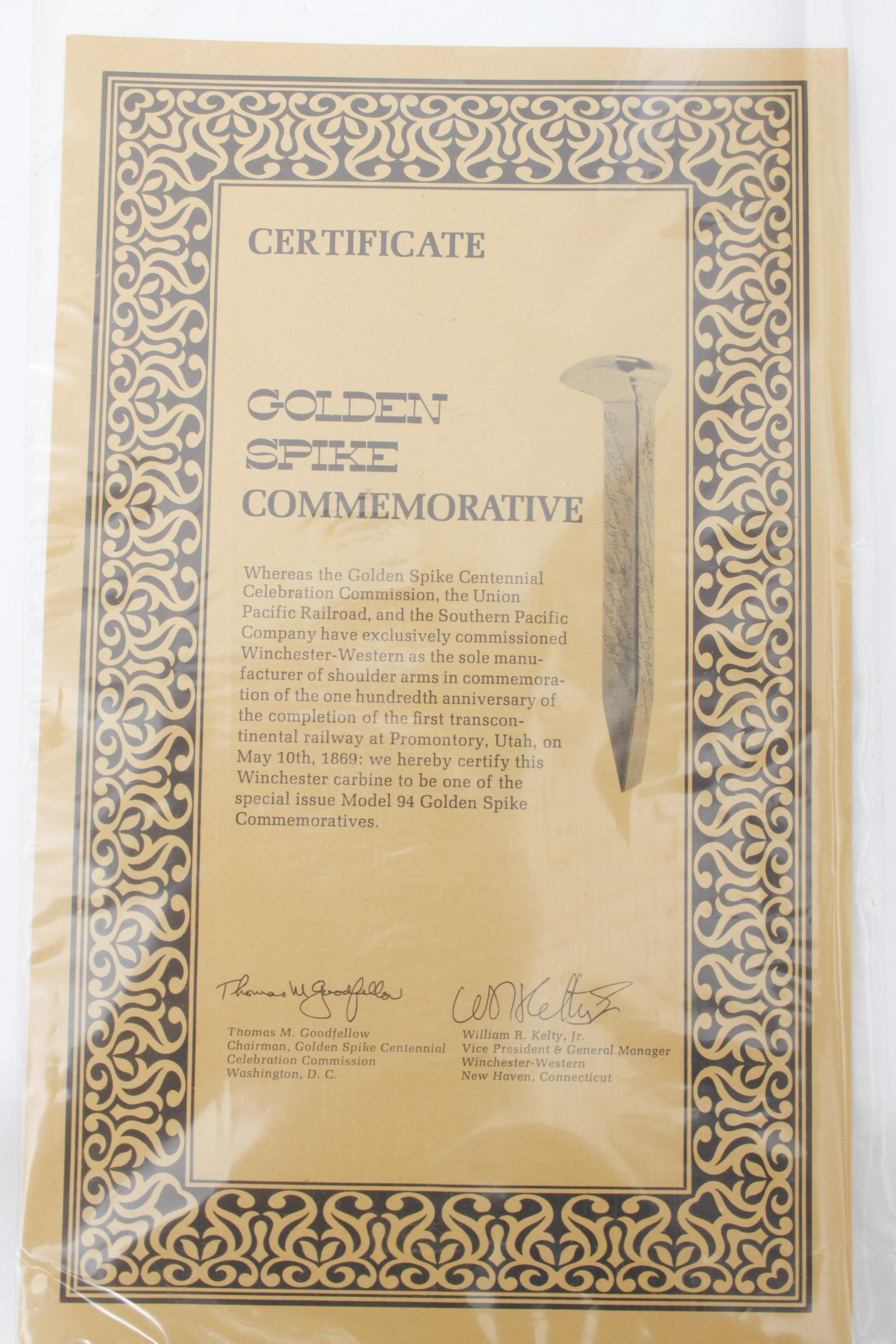 Winchester 94 Golden Spike Commemorative Rifle