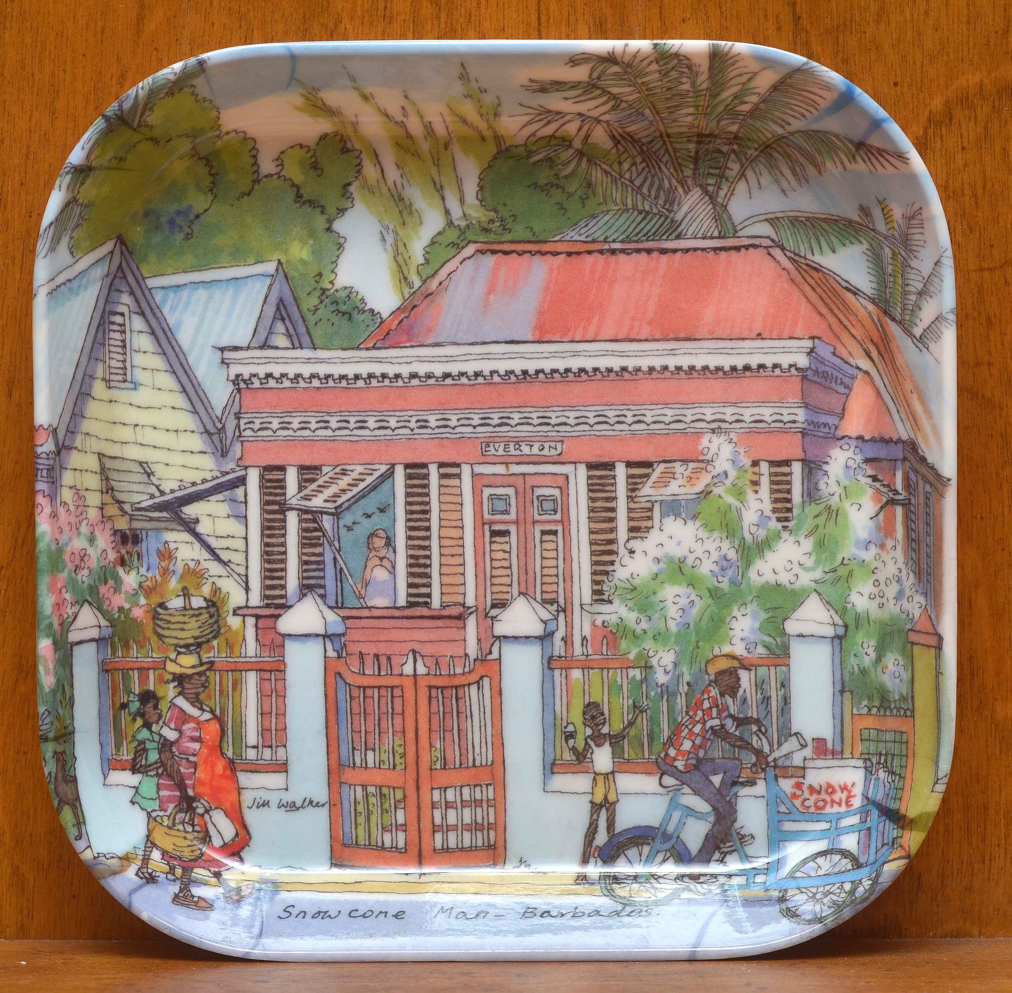 Set of Jim Walker Barbados Serving Trays