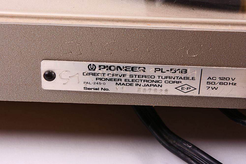 Pioneer PL-518 Turntable