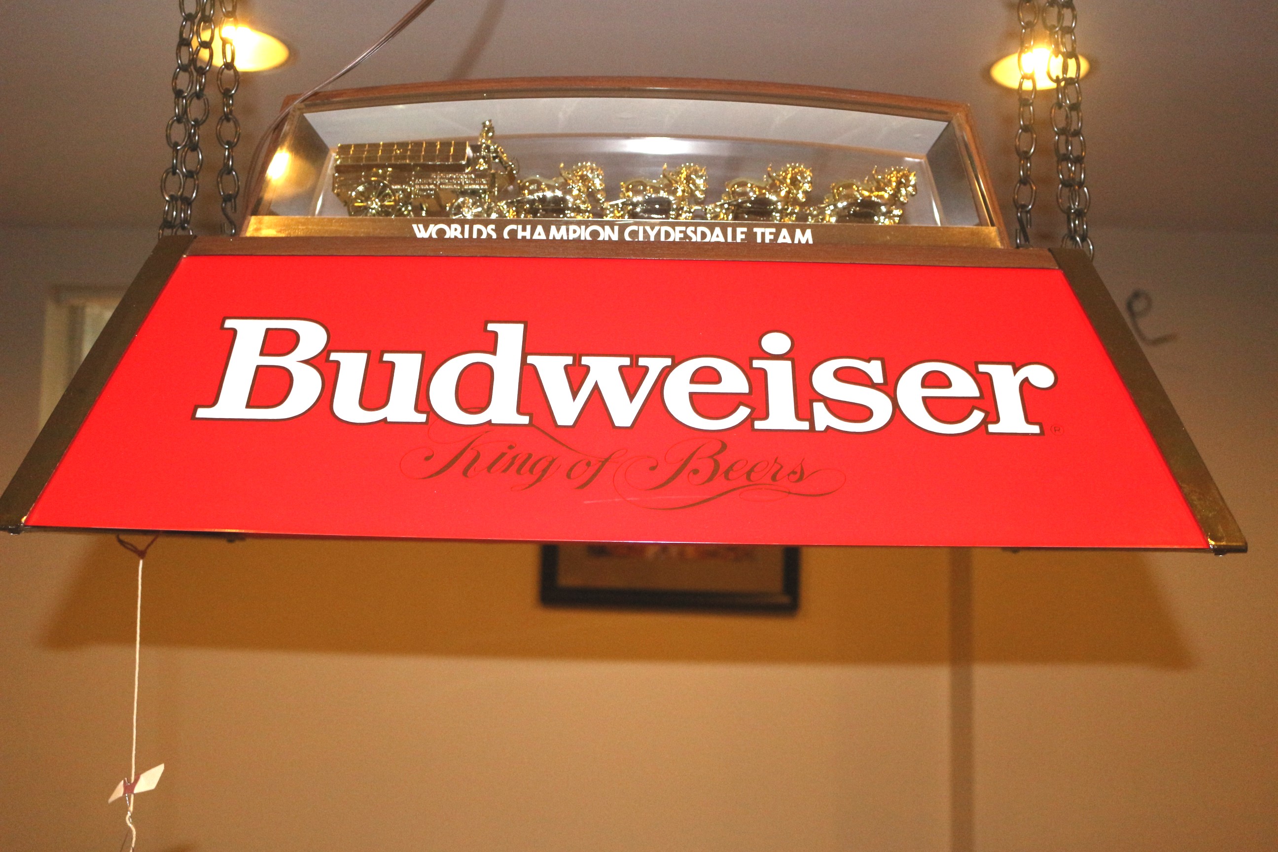 Budweiser Clydesdale Pool Table Light