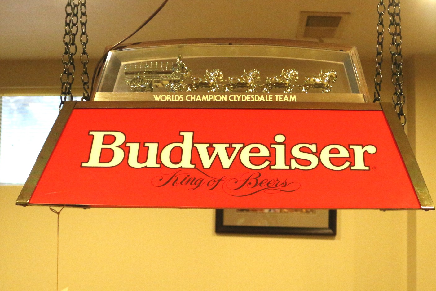 Budweiser Clydesdale Pool Table Light