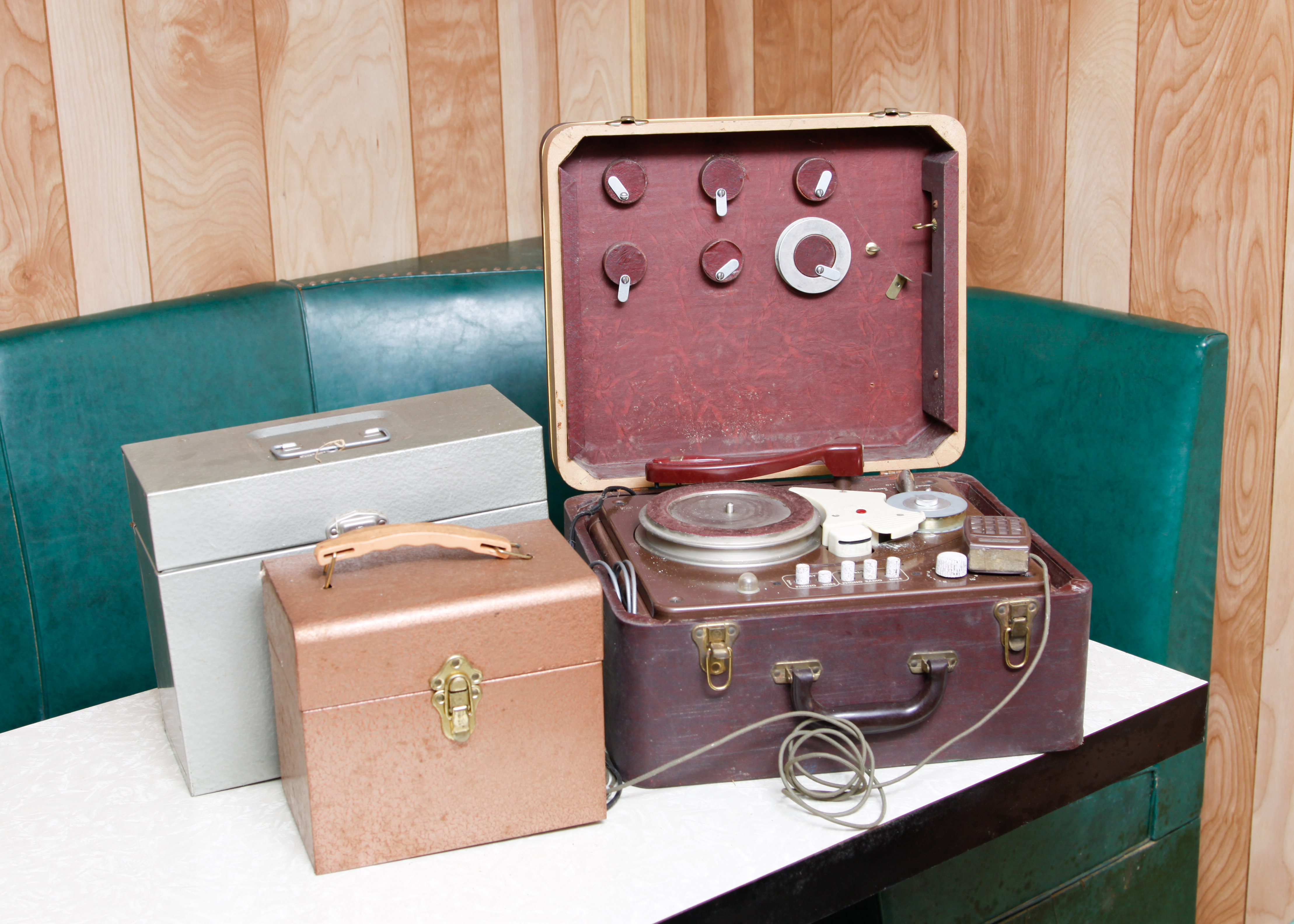 Vintage Voice Recorder and Records