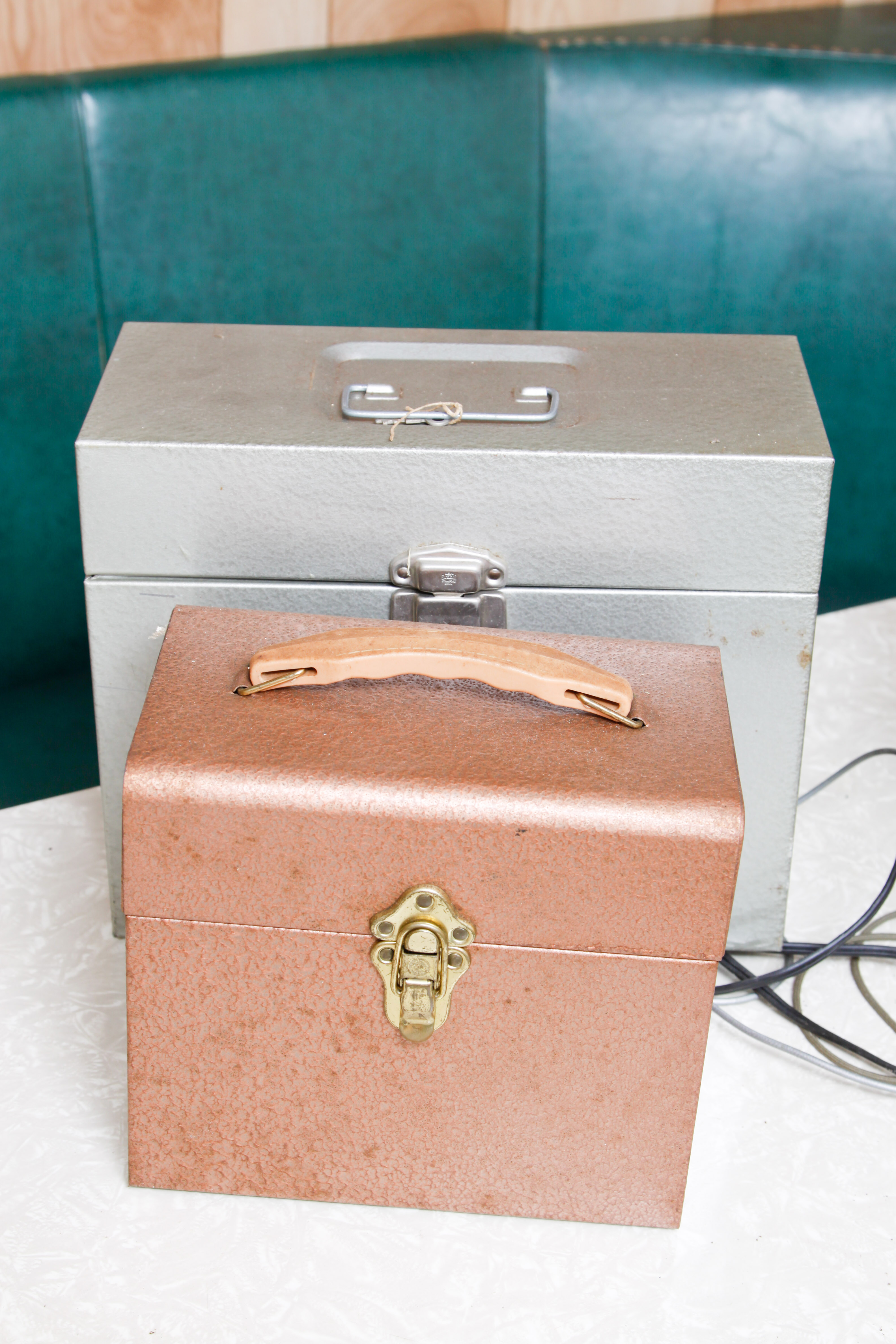 Vintage Voice Recorder and Records
