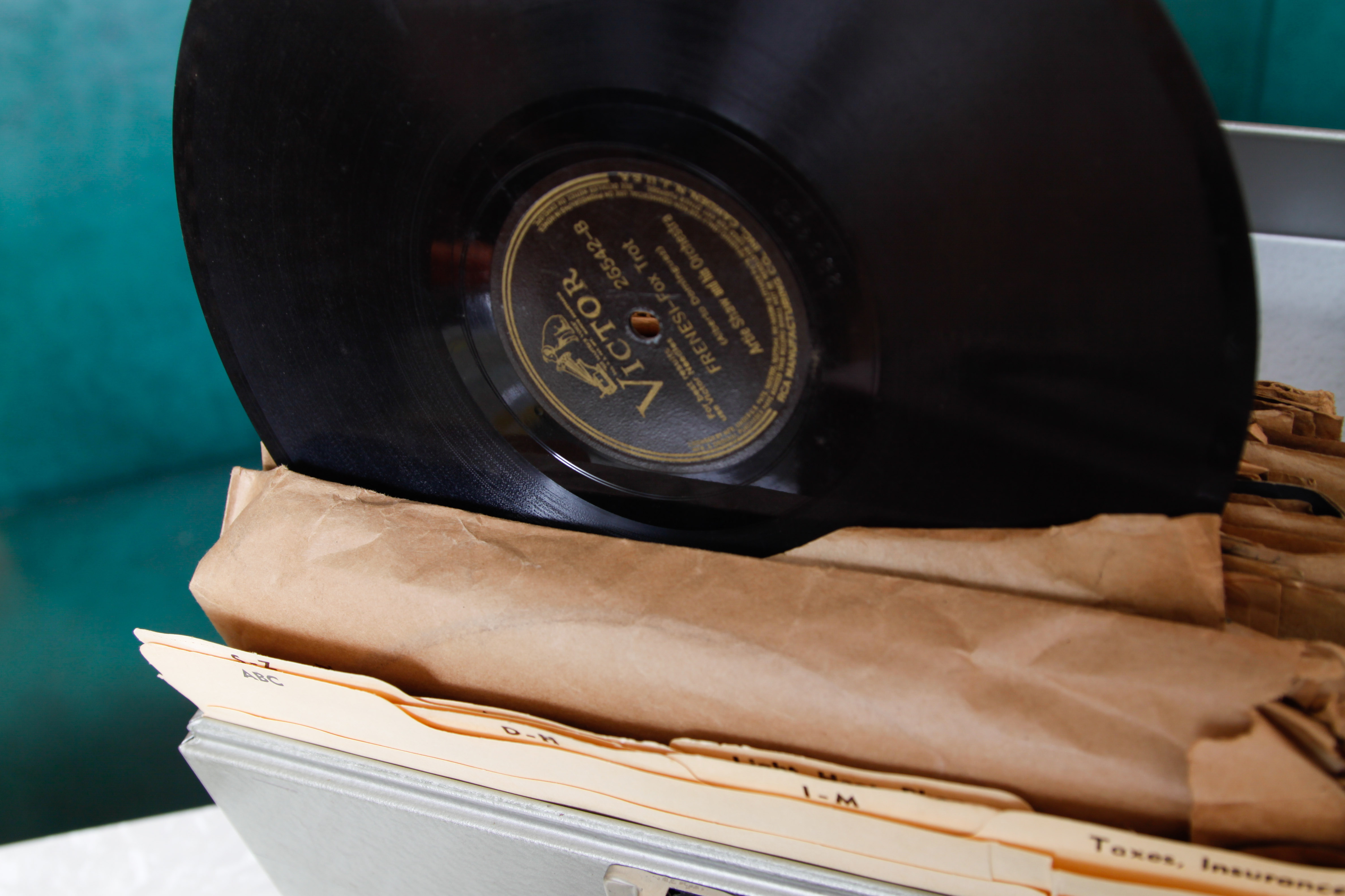 Vintage Voice Recorder and Records
