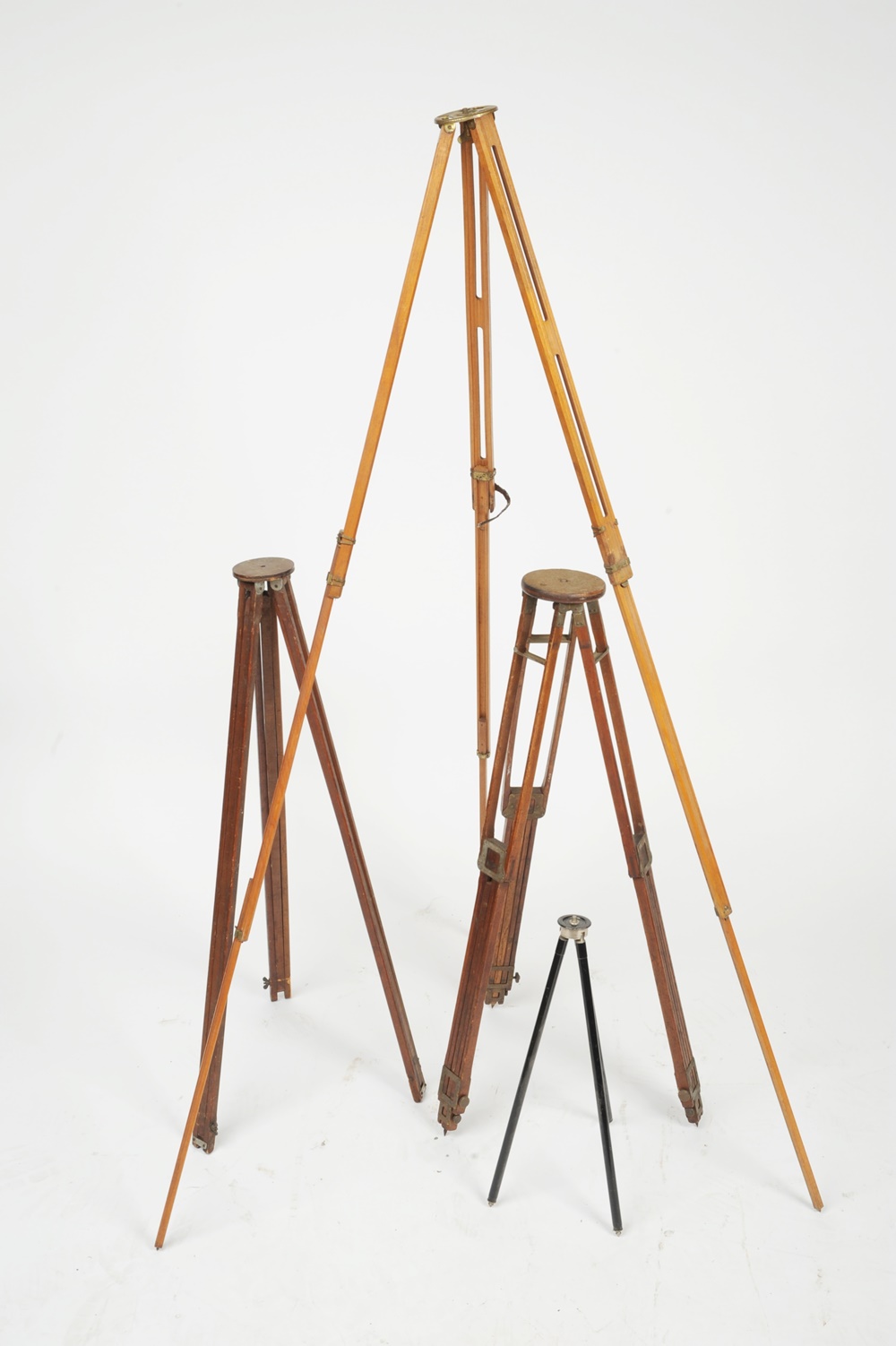 Four Vintage & Antique Camera Tripods