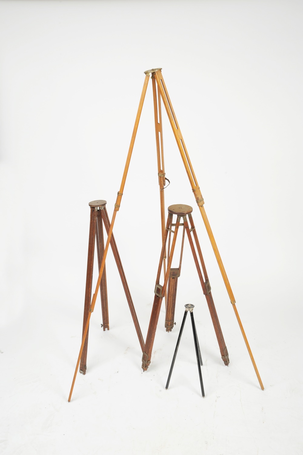 Four Vintage & Antique Camera Tripods