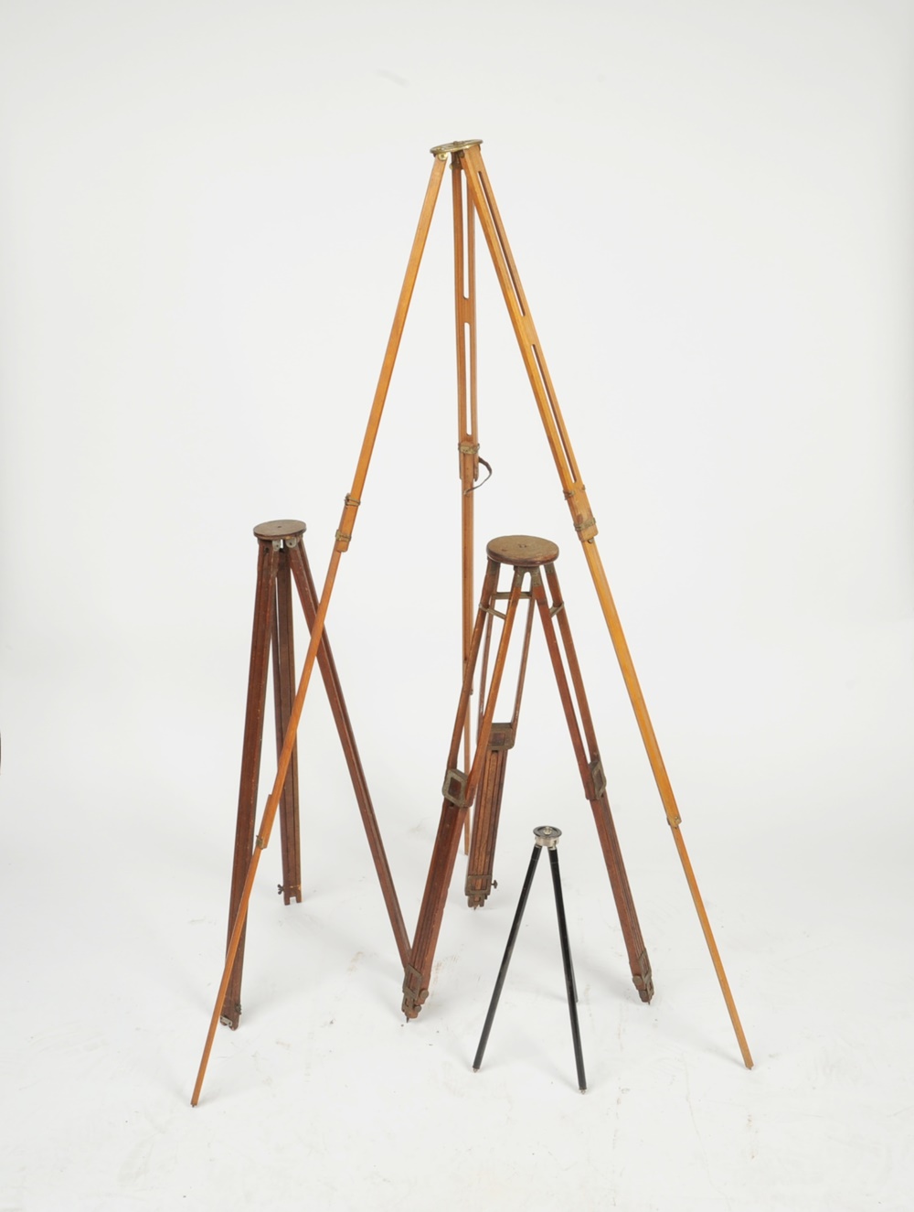 Four Vintage & Antique Camera Tripods