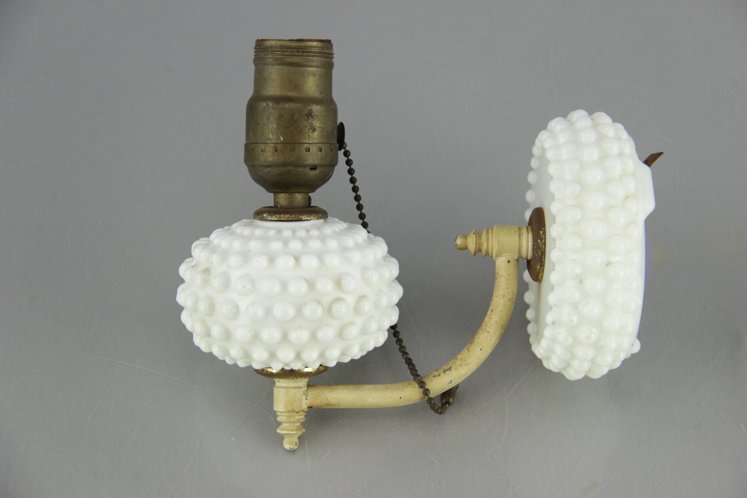 Hobnail Milk Glass Lamps
