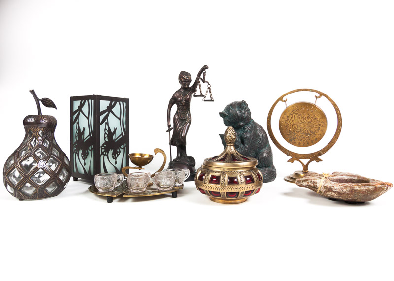 Metal and Glass Decorative Items