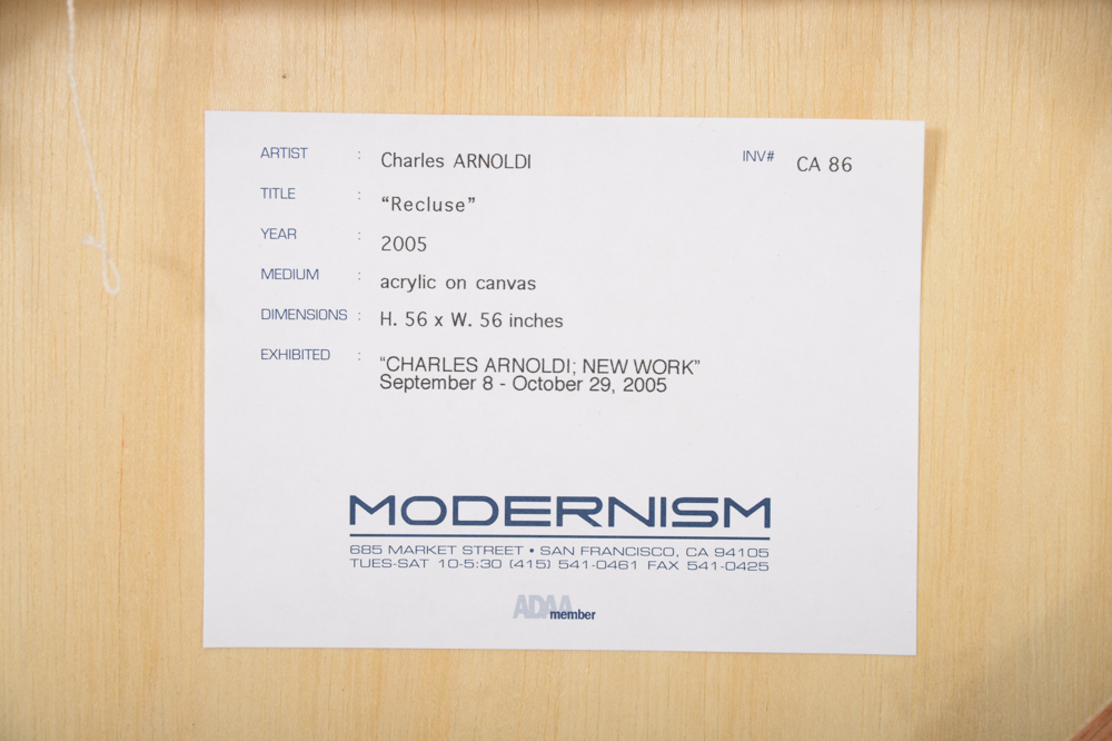 2005 Charles Arnoldi Painting Titled "Recluse"