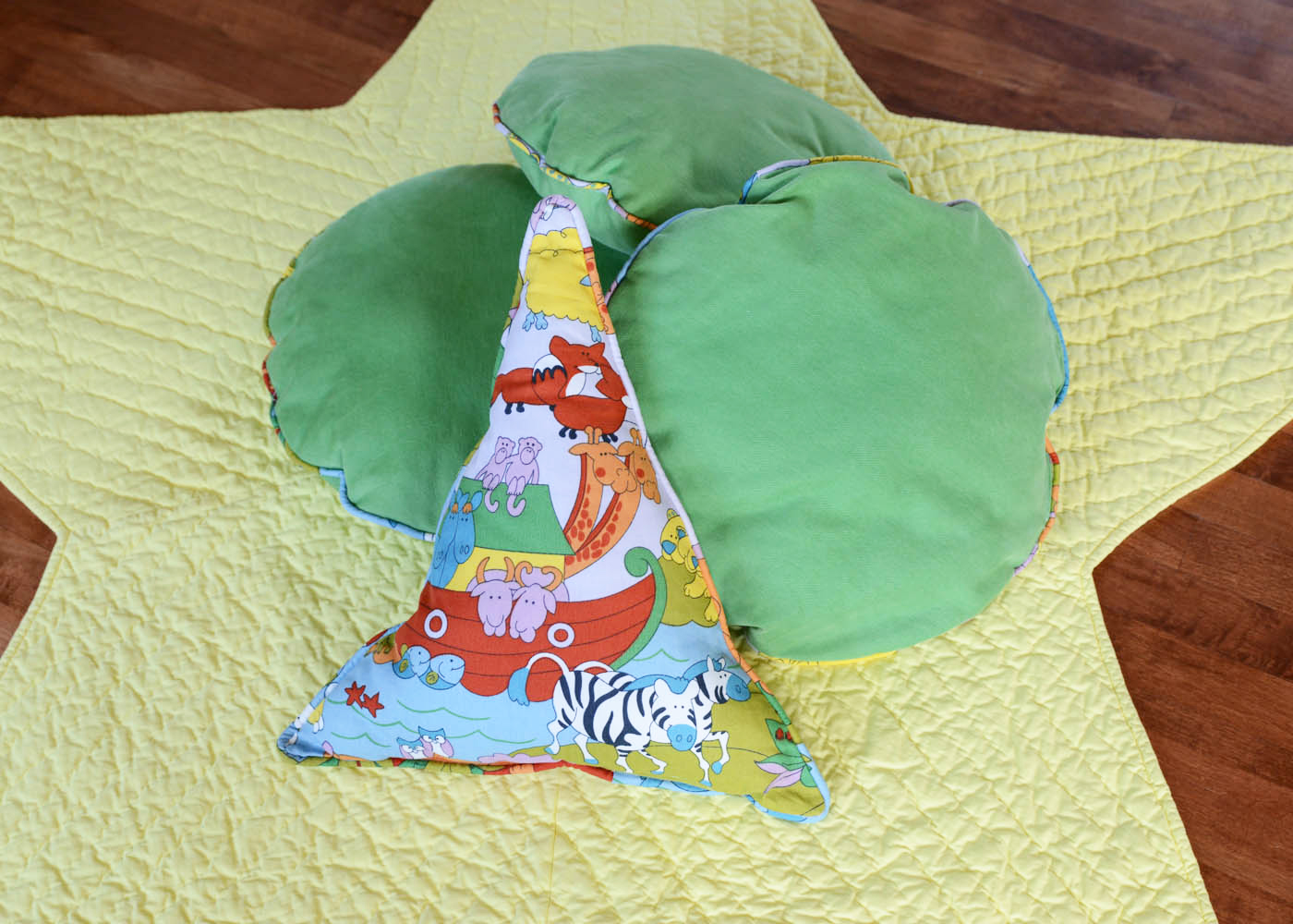 Quilted Star Wall Hanging and Decorative Pillows including Pottery Barn