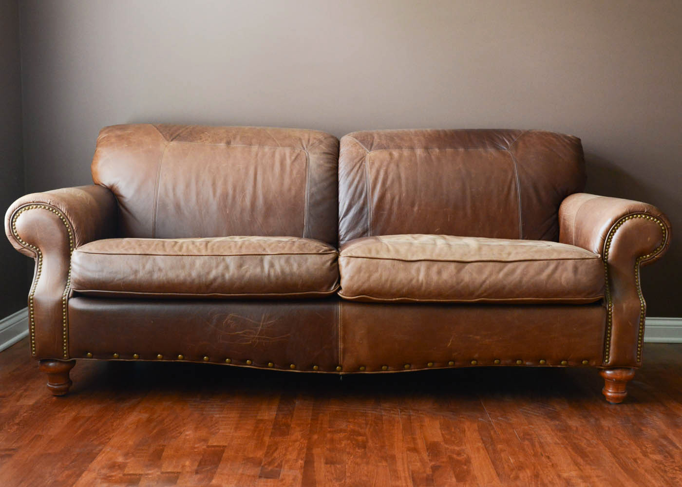 Rustic Lodge Style Leather Sofa by La-Z-Boy