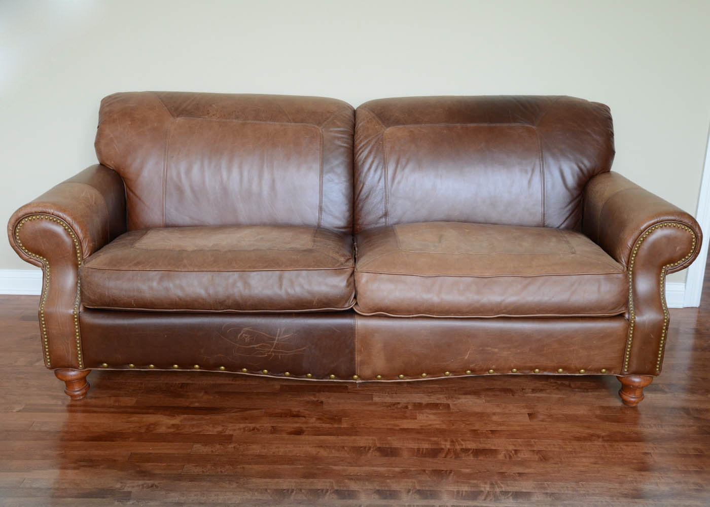 Rustic Lodge Style Leather Sofa by La-Z-Boy