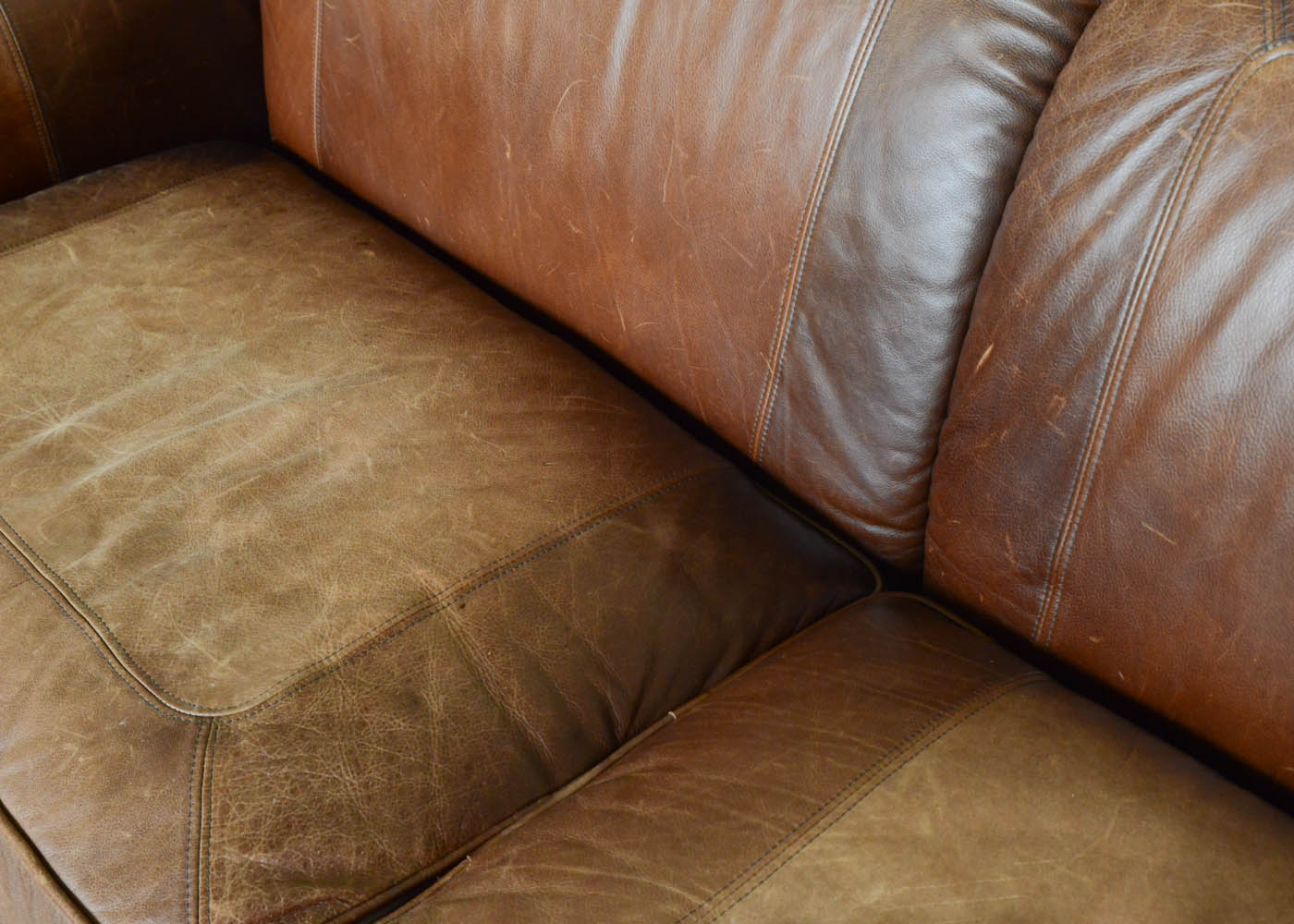Rustic Lodge Style Leather Sofa by La-Z-Boy