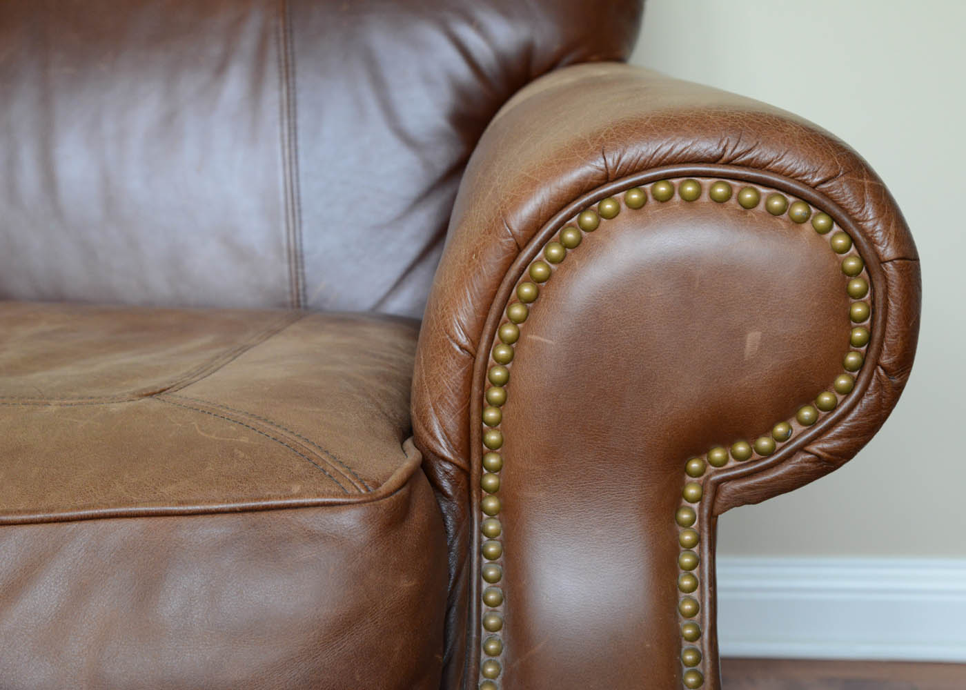 Rustic Lodge Style Leather Sofa by La-Z-Boy