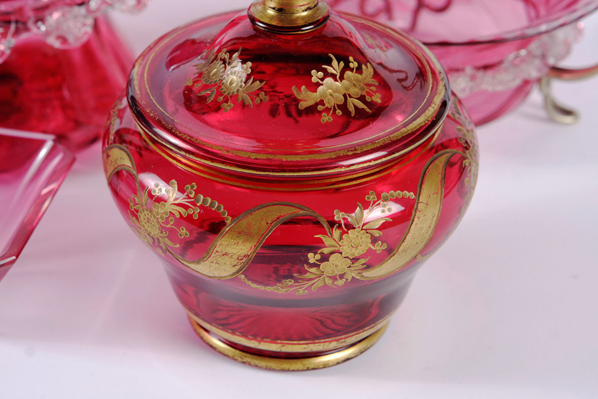 Collection of Vintage Rose Glass