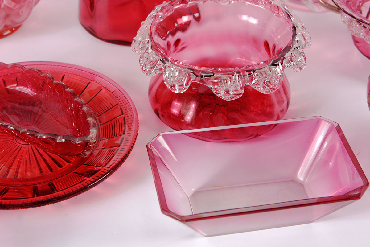 Collection of Vintage Rose Glass