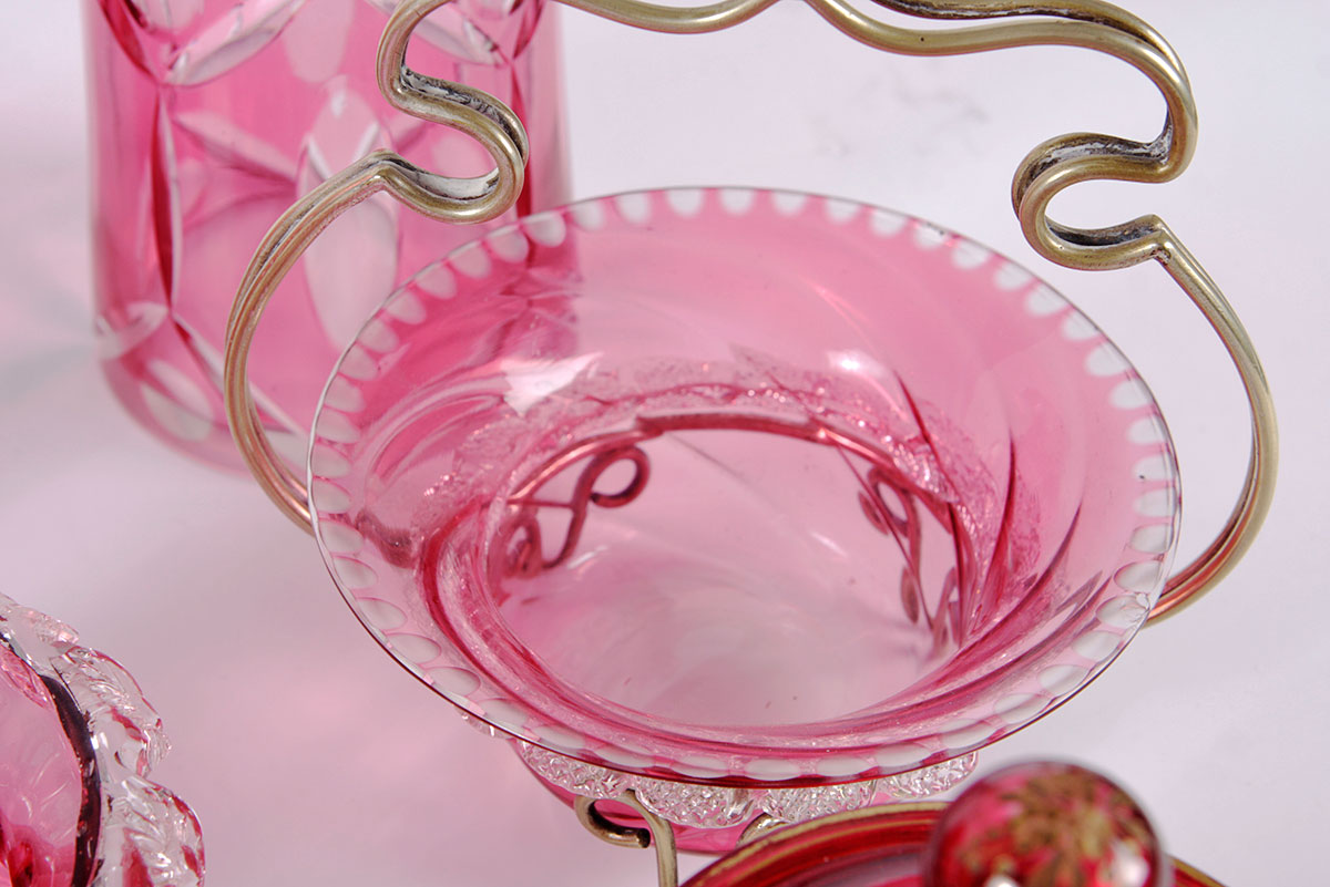 Collection of Vintage Rose Glass