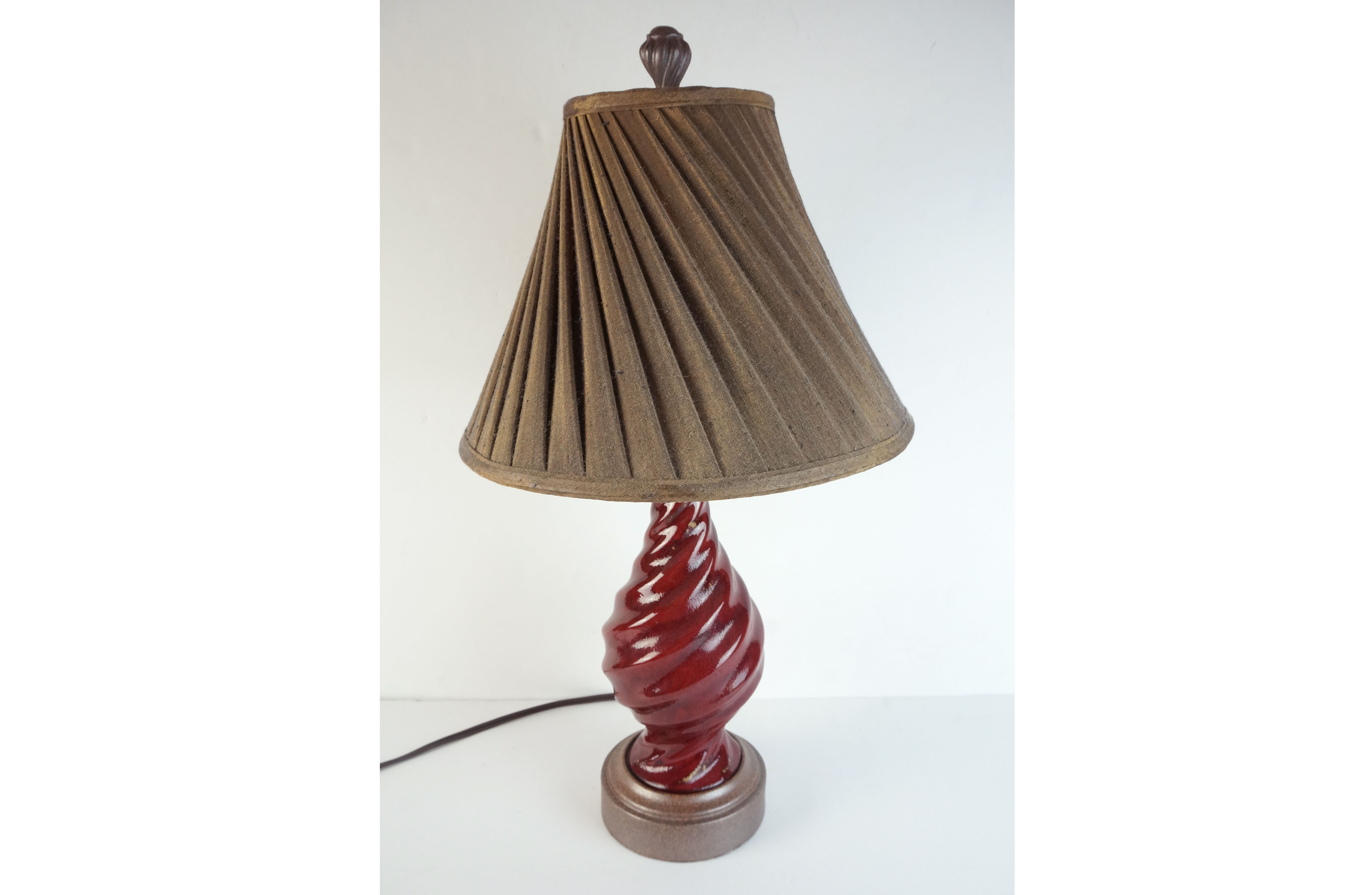 Red Ceramic Table Lamp