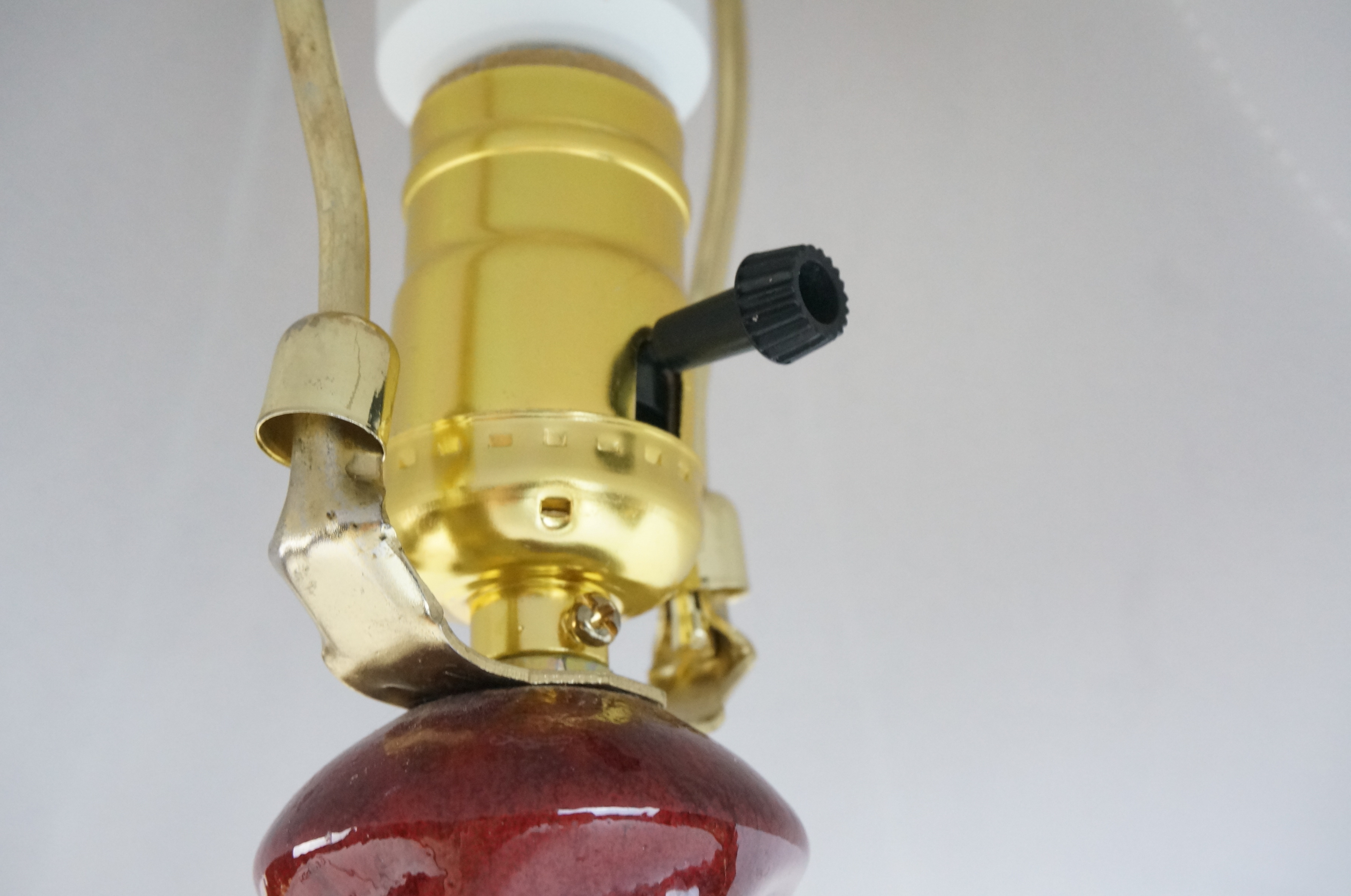 Red Ceramic Table Lamp