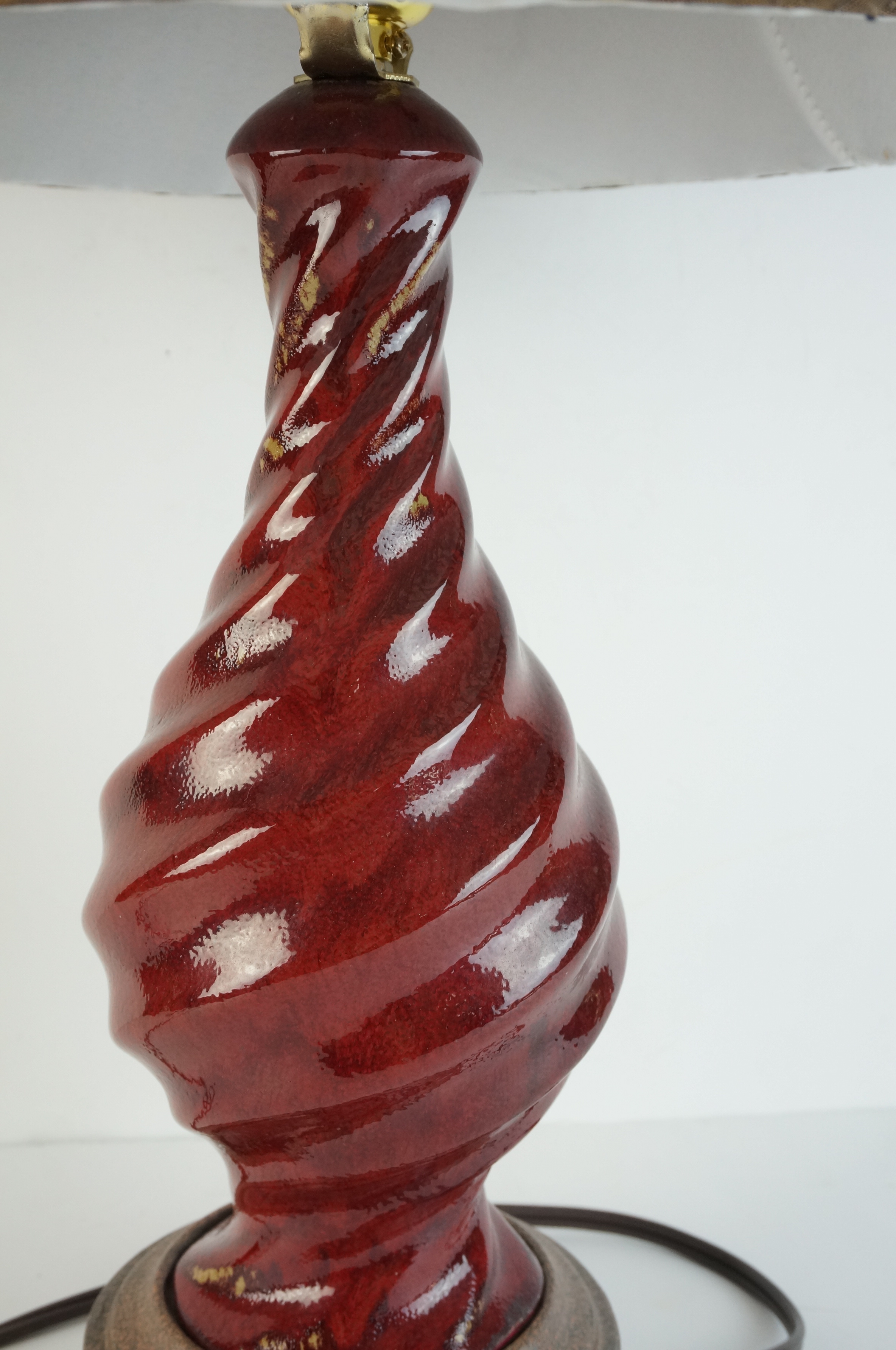 Red Ceramic Table Lamp