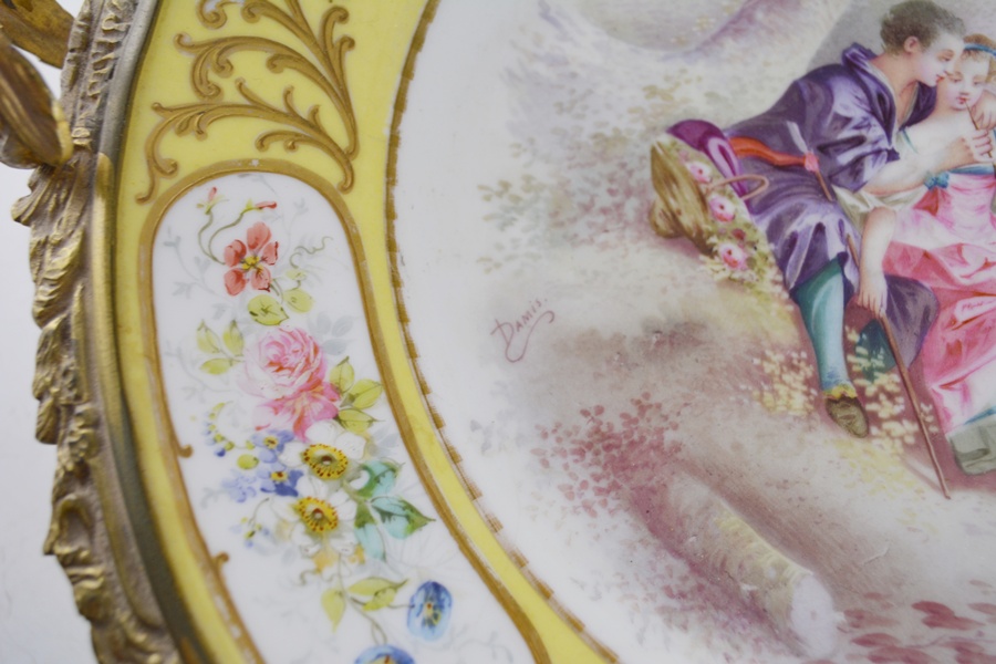 19th Century French Sevres Porcelain and Ormolu Centerpiece Bowl