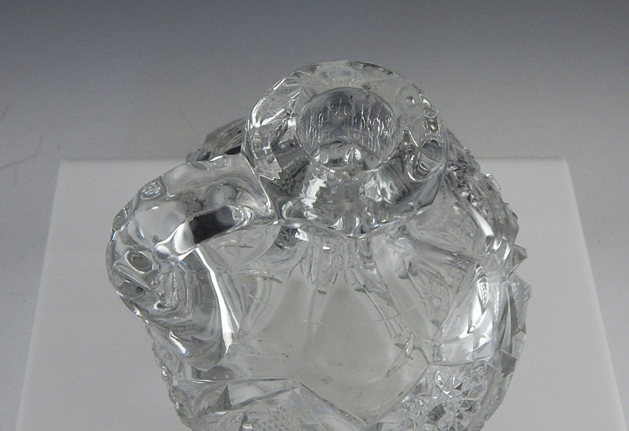 Vintage Patterned Glass Jug w/Stopper