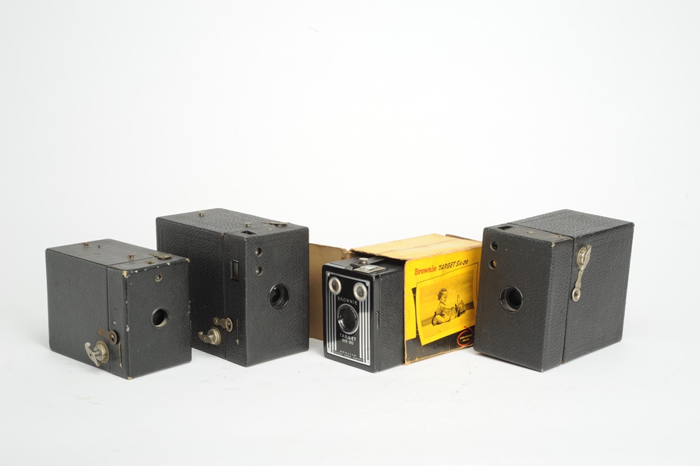 Four Vintage Kodak Box Cameras